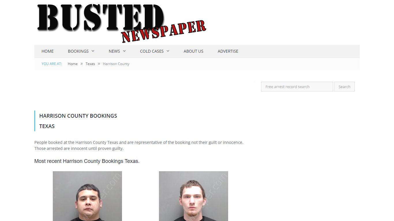 Harrison County, TX Mugshots - BUSTEDNEWSPAPER.COM