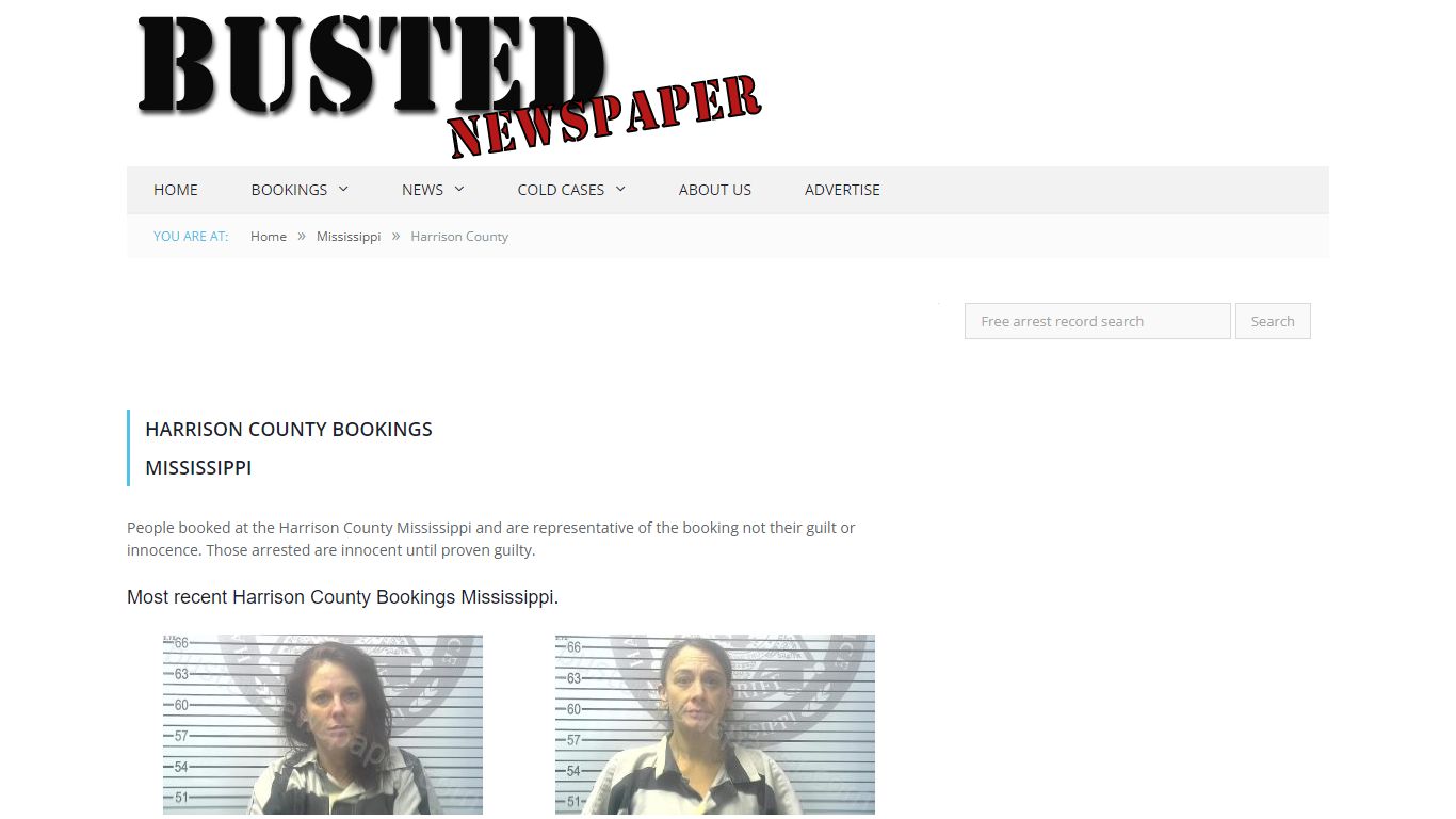 Harrison County, MS Mugshots - BUSTEDNEWSPAPER.COM